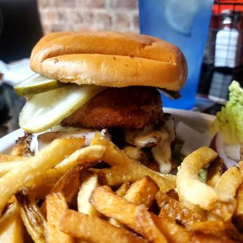 The Brick signature dishes Houston Frito Pie Dog
THE BRICK Burger
Chicago Garden Dog